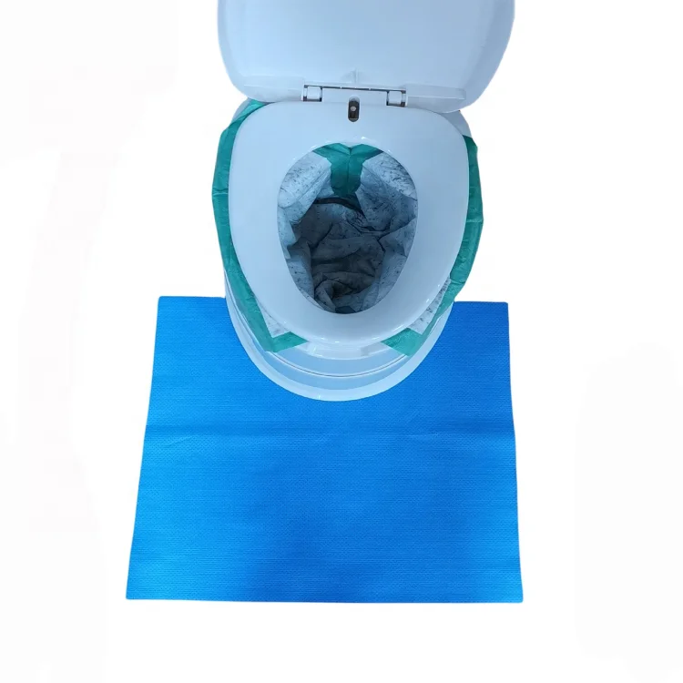 Super Absorbent Non Woven Fabric PE Film Blue Bath Mat