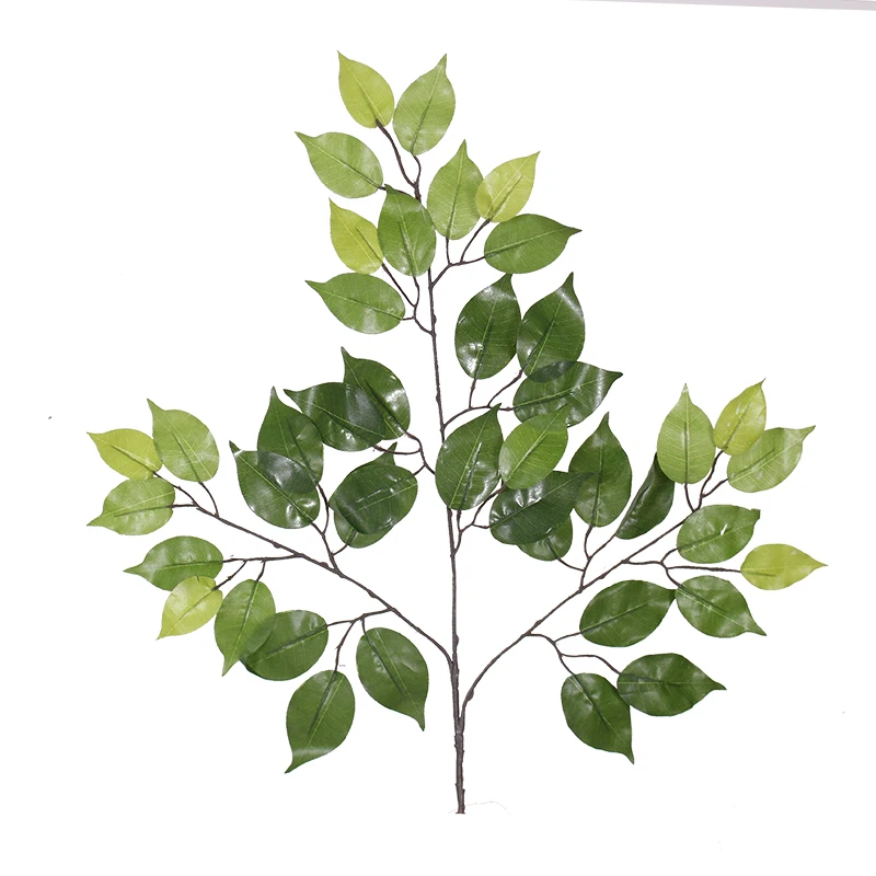 Yiwu factory high quality factory decorative artificial ficus branches and leaves