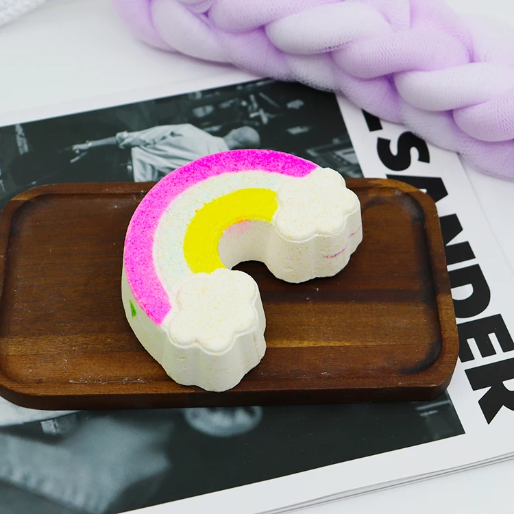 Best Wholesale Christmas Gift Low Price Large Bubble Bath Fizzies Organic Ingredients rainbow bath bomb