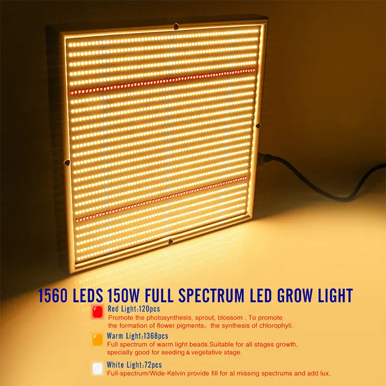 SINJIAlight 150w Sunlike Warm 1560 SMD Chip Led Grow Light for Growing Indoor Plants