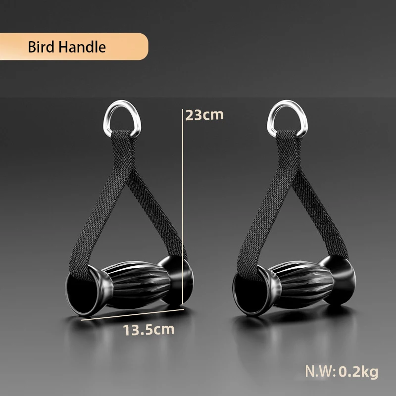 Xinjuli Heavy Duty Double D Handle, Ergonomic Grip V Bar Cable Attachment, Cable Machine Accessories for Home Gym