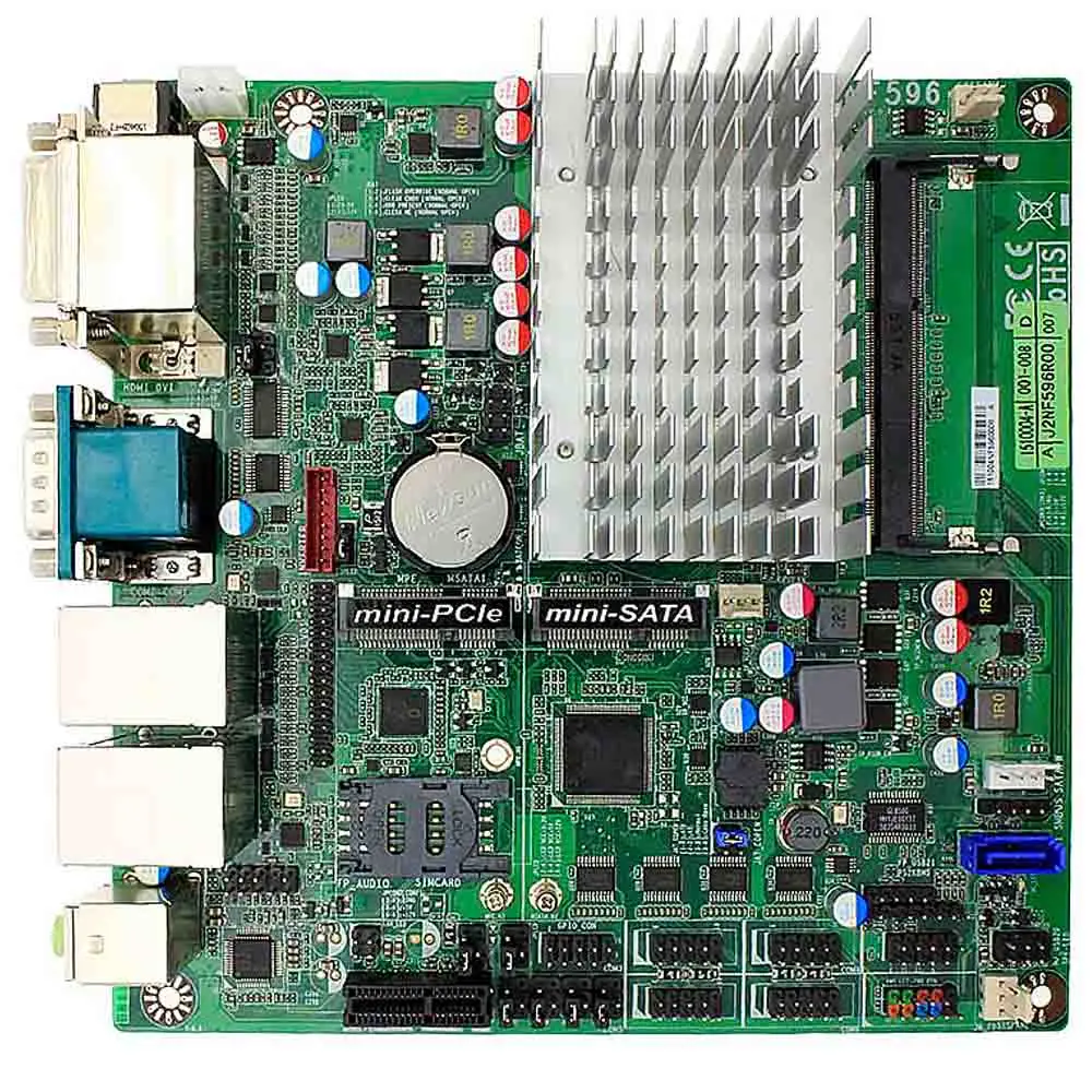 For Jetway NF596 Mini-ITX Industrial Motherboard Intel Celeron Braswell N3160/3150 SoC Processor Support HDI, DVI-D, LVDS