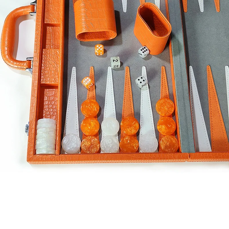 Factory professional luxury wood indoor game set backgammon pieces 15 inch travel game backgammon