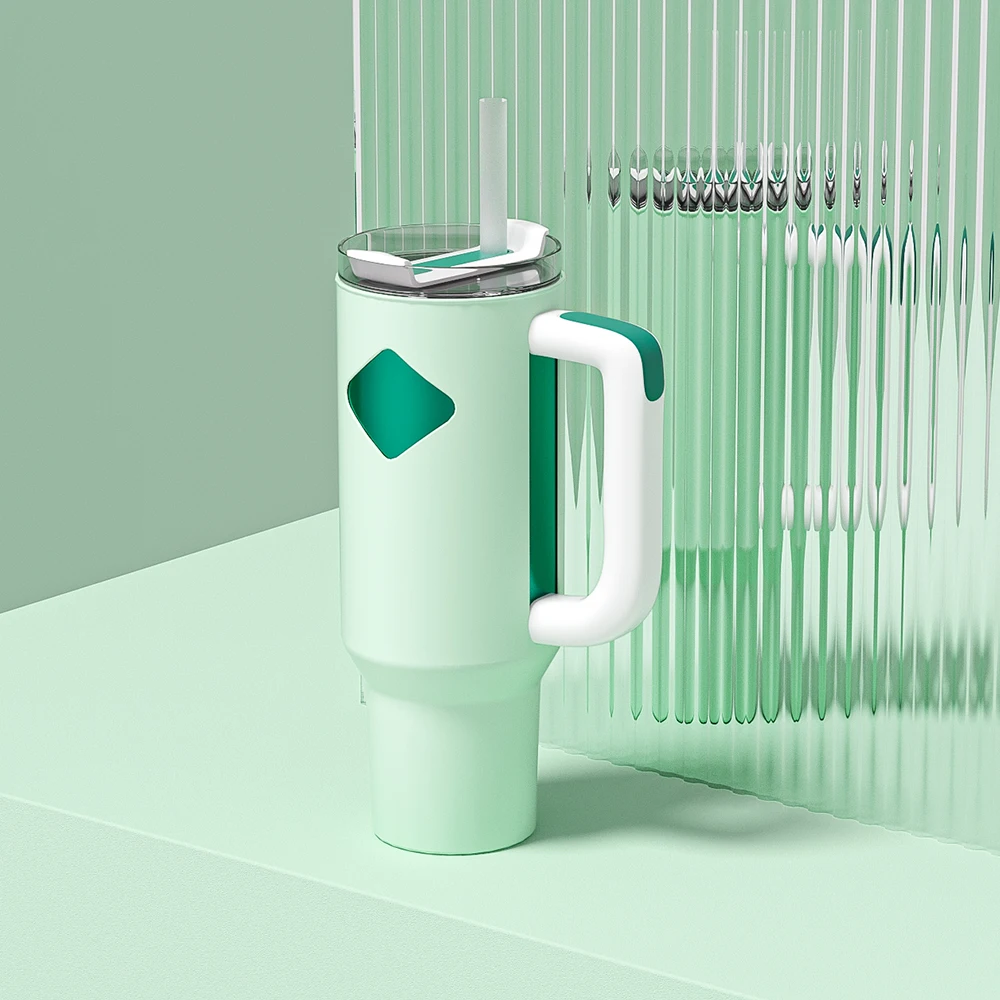 Wholesale Custom Water Bottle Protector Case Cover Protective Silicone Full Cup Boot for Stanley Quencher Adventure 40oz Tumbler