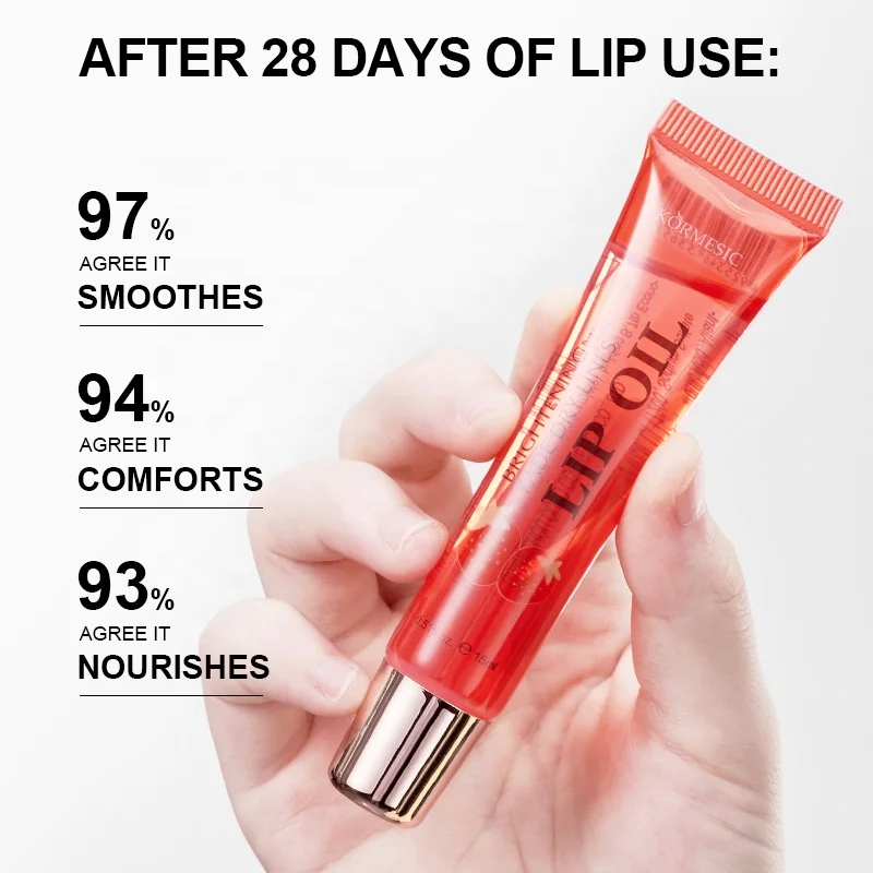 KORMESIC New product Natural fruit flavor winter anti cracking lip moisturizing lip oil