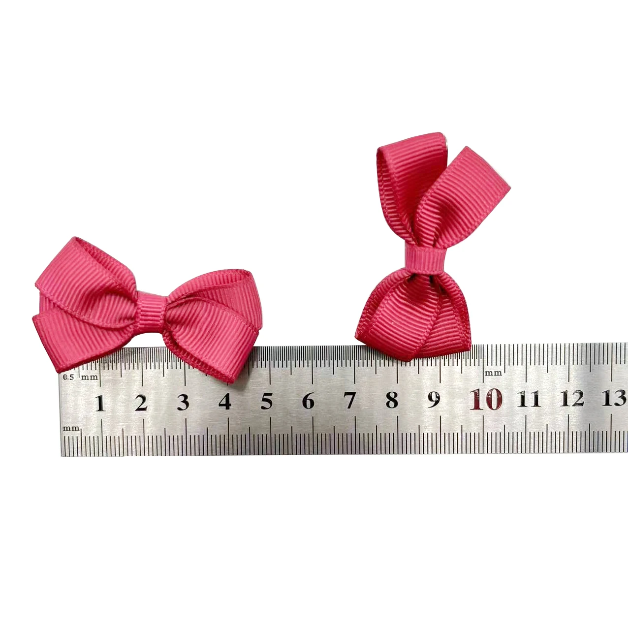E-Magic 4CM Wide Red Grosgrain Ribbon Bow With Silver Clips Boutique Sale Girl Decoration Hair Accessories