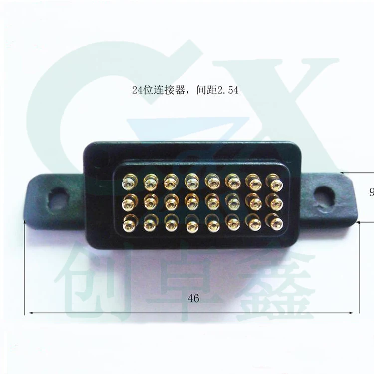 smt spring laoded copper 24 pin pogo pin connector