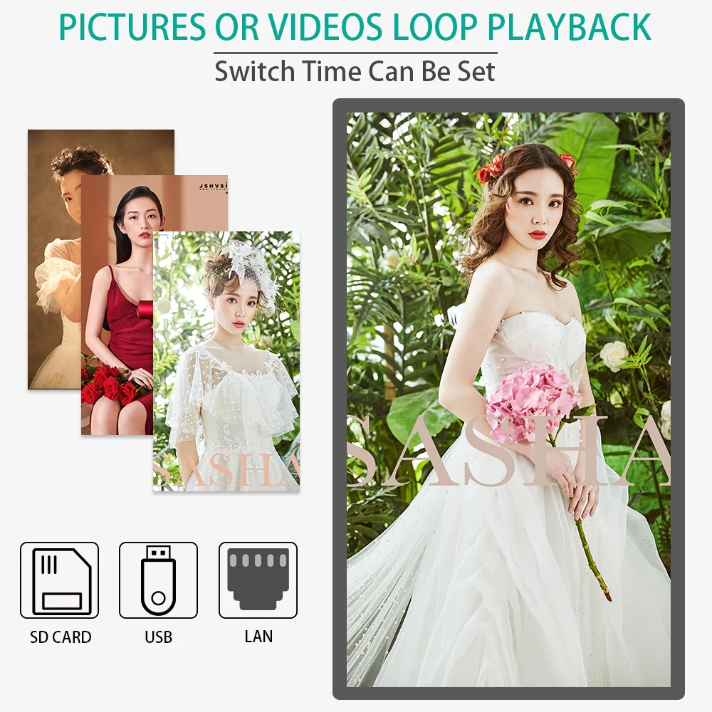 22 Inches Wall Mount Digital Menu Boards Signage Solutions Kiosk Machine Advertising Player