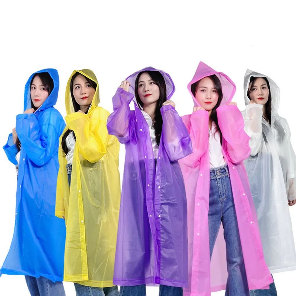 Adult Summer Disposable Waterproof Raincoat for Travel and Outdoor Activities for Hiking