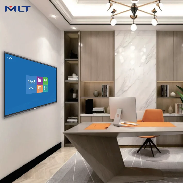 Pen Touch Movable OPS Finger Multi Touch Screen Smart Board LCD 4K Display USB Digital Interactive Whiteboard With Projector