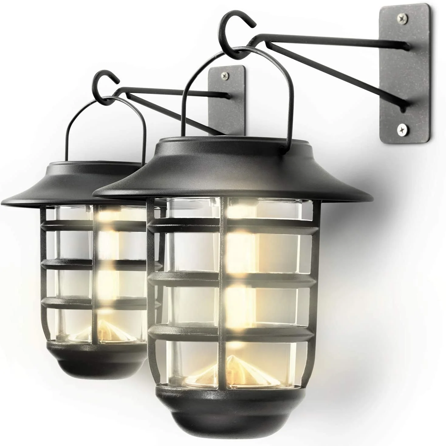 Waterproof Solar Wall Lantern Lights Outdoor Glass Hanging Wall Mount Light with no wiring request deco Garden Yard Pathway