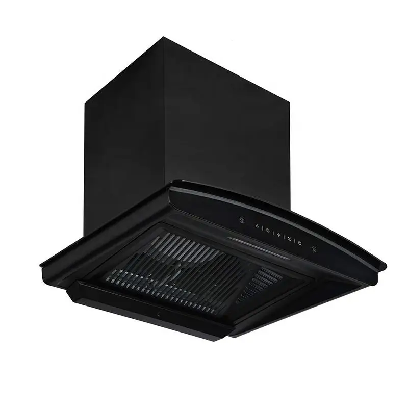 lawe 60cm curved shaped  kitchen hood with aluminum filter under cabinet range hood for kitchen