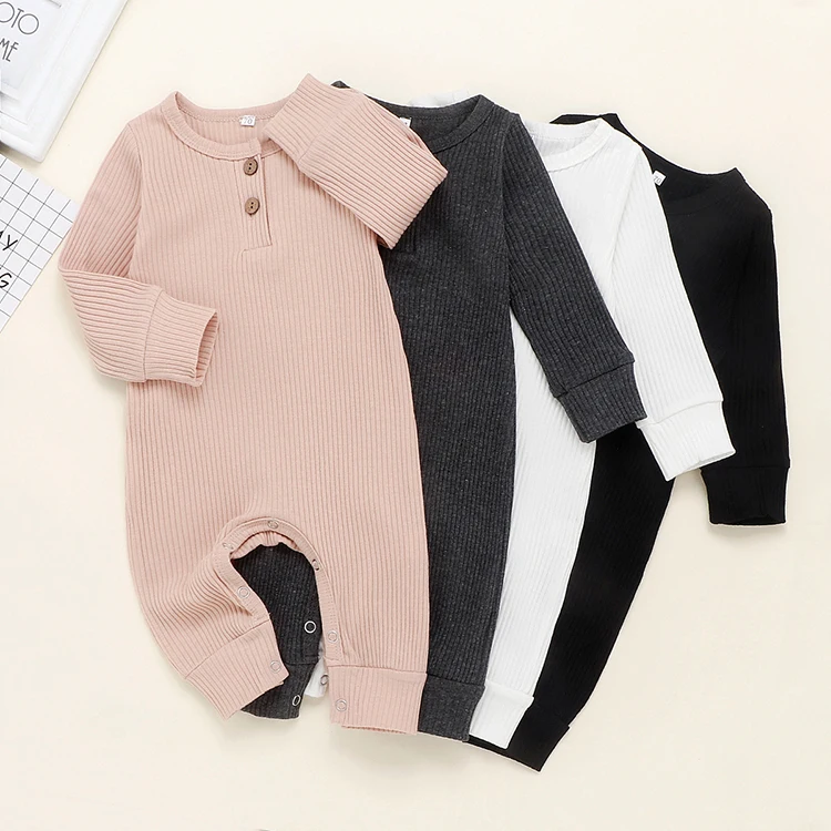 
organic cotton Unisex long sleeve newborn romper baby clothes 