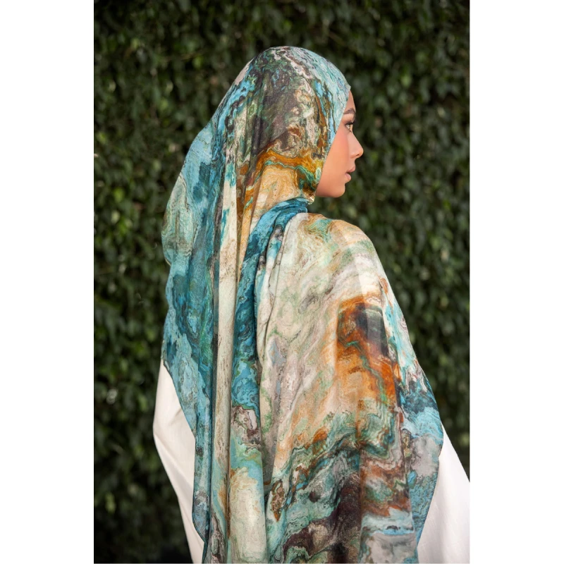 FRC printed tie dye chiffon hijab print silk hijab women scarf silk chiffon hijab scarf glitter shawl
