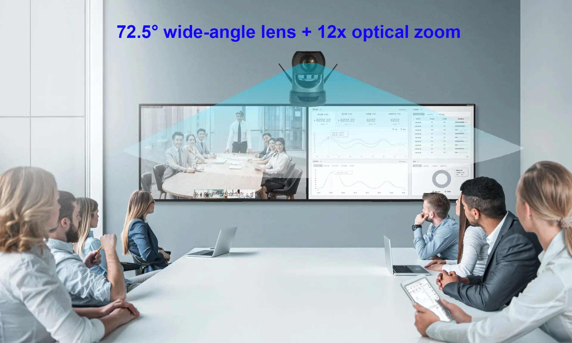 1080P 60fps Full HD Video Camera USB Video Conference Camera PoC Wireless PTZ Camera