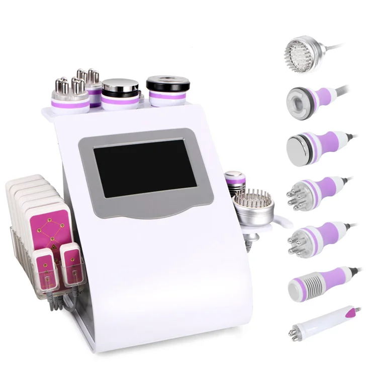 2021 Portable 9 in 1 New Multifunction Vacuum +40k Cavitation+Ultrasonic+RF+8 Lipo laser Body Shaping Slimming Beauty Machine