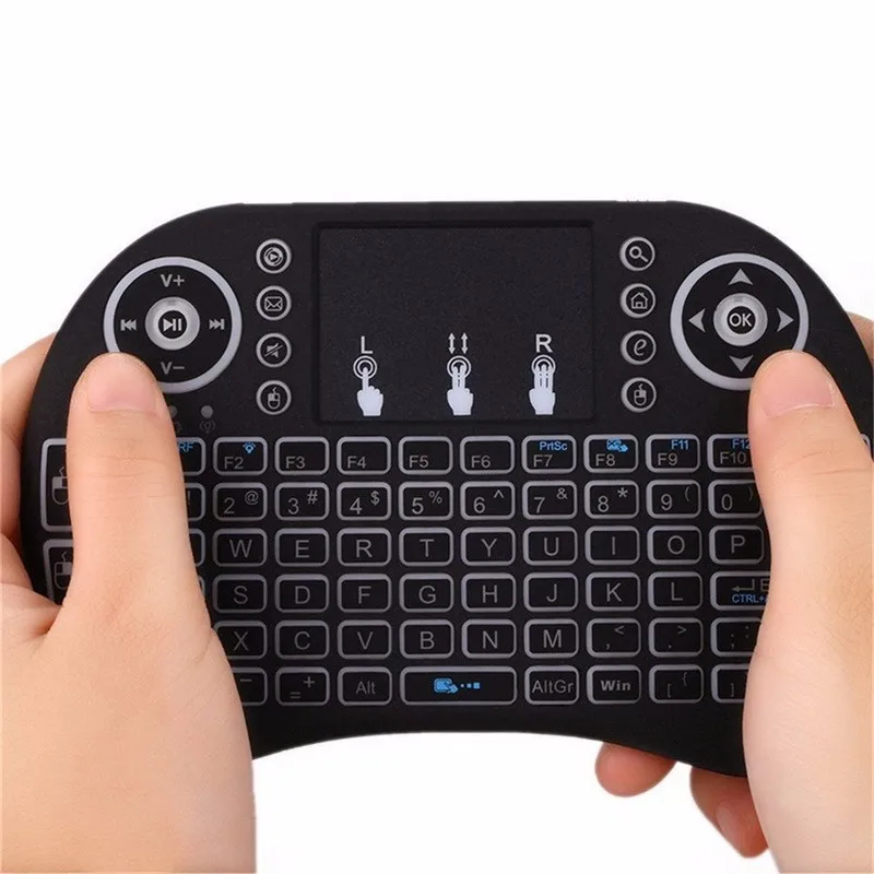 Беспроводная клавиатура i8 mini с USB-подсветкой, 2,4 ГГц, сенсорная клавиатура i8 air fly mouse, клавиатура с подсветкой для Android/TV/XBox/ноутбука/настольного компьютера/ПК
