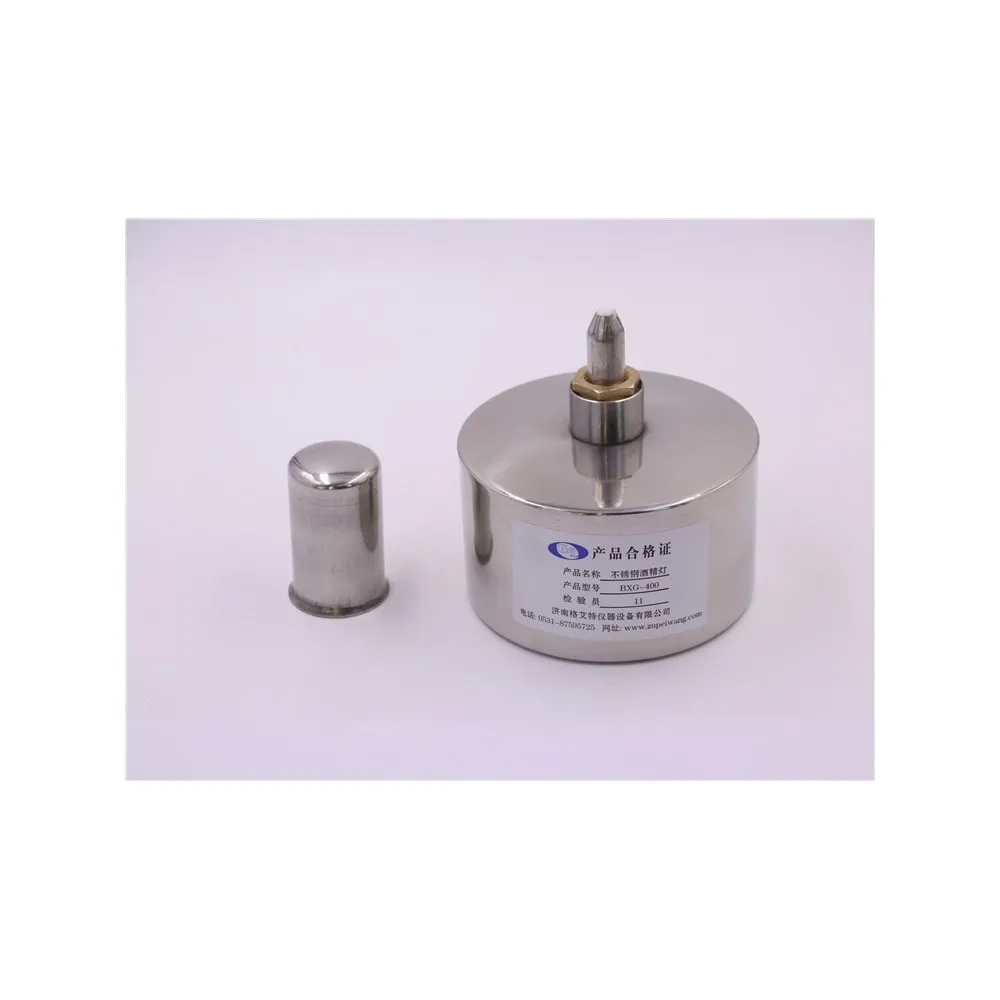 Lab use 200ml 400ml High Quality Thick-walled Stainless steel alcohol burner spirit lamp