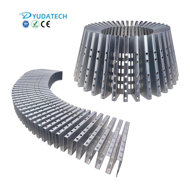 Custom Large Aluminum Fold Fin Heat Sink Plate Welded Flexible Folded Aluminum Fin Heat Sink