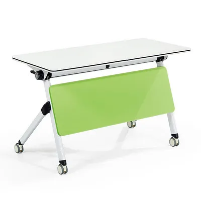 High quality office furniture movable folding training desk foldable conference table with wheels