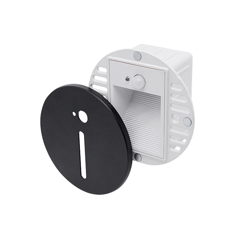 GONSU nordic luxury recessed wall  footlight step light waterproof led stair light with pir motion sensor switch