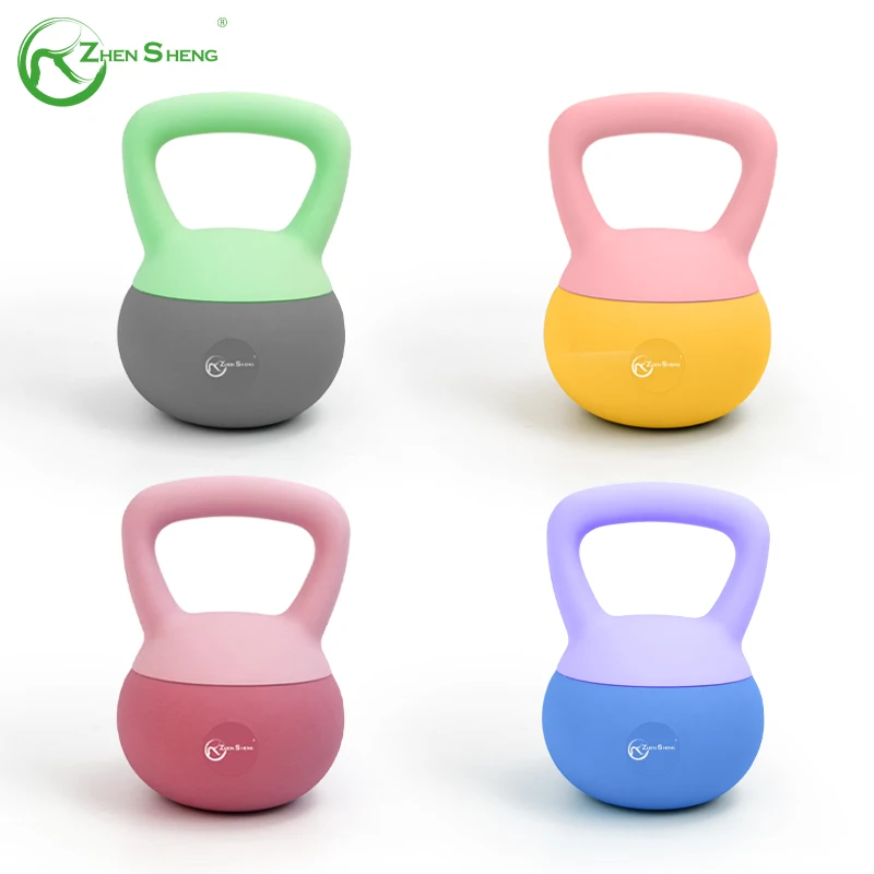 Zhensheng Custom Logo Gym Strength 2-10kgs Adjustable Soft Kettlebell Fitness Kettlebell
