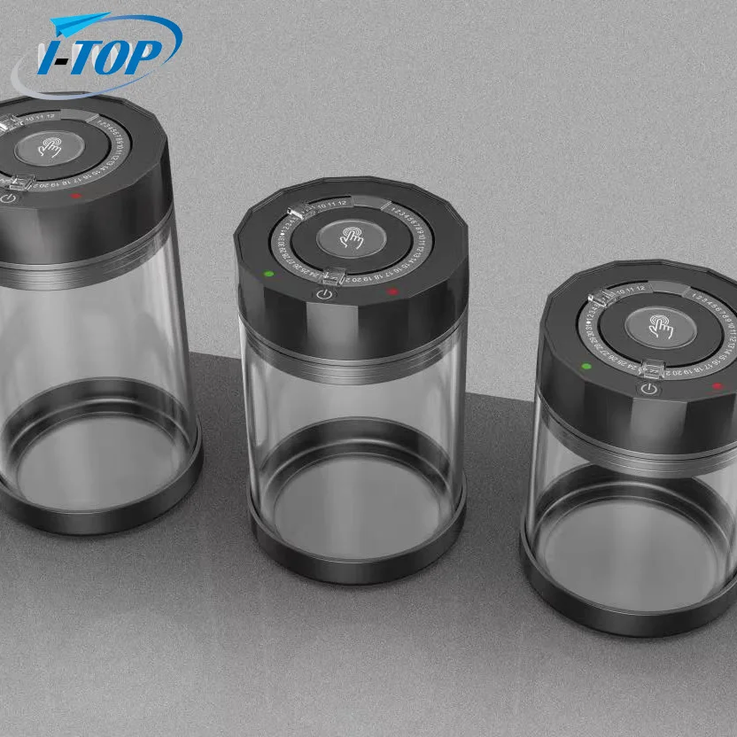 ODM/OEM Vacuum Coffee Canister Sealed Automatic Vacuum Stainless Steel Coffee Bean Storage Container for Food Storage