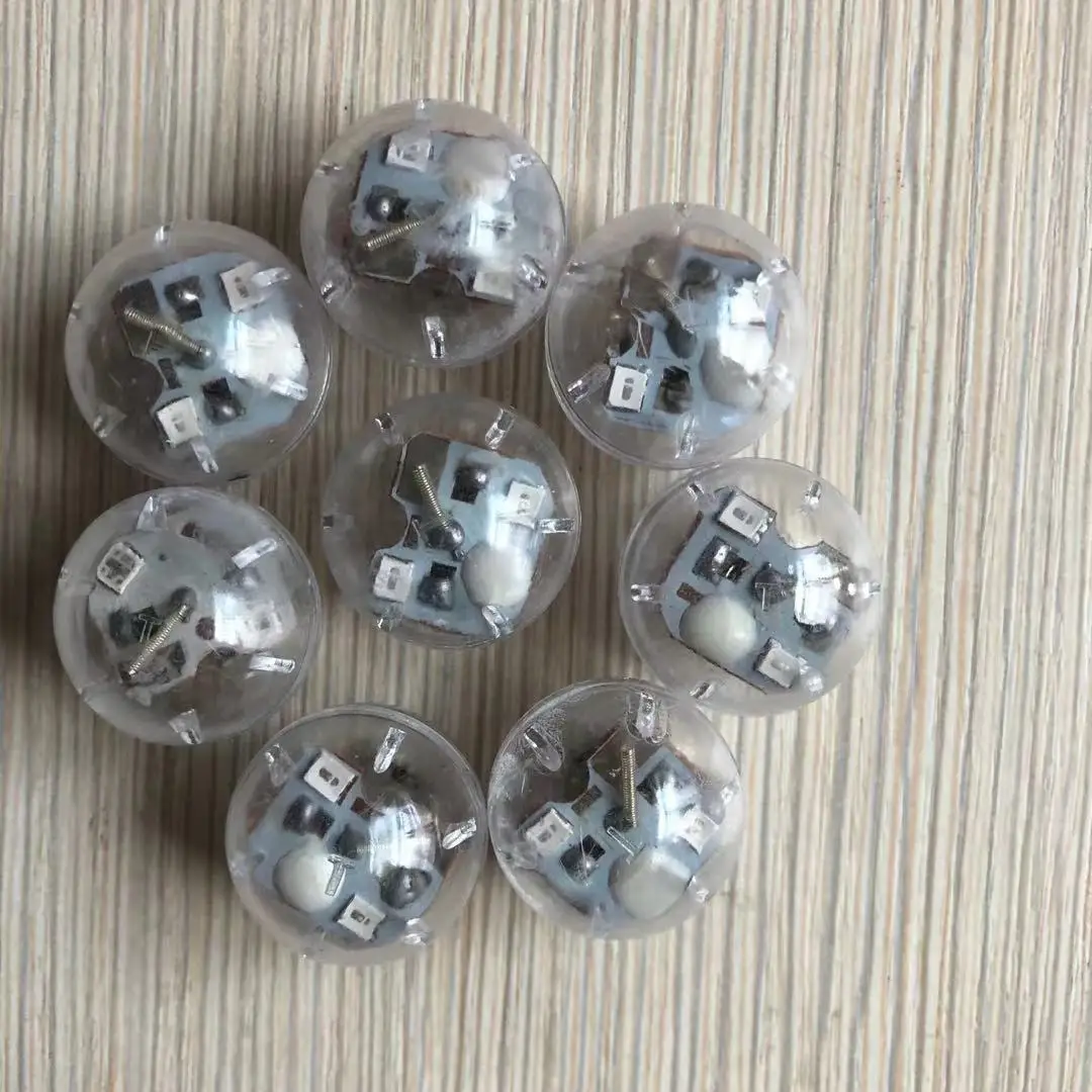 Wholesale Plastic Battery Powered Transparent Mini LED Light flash Ball Glowing Balls Toy Accessories