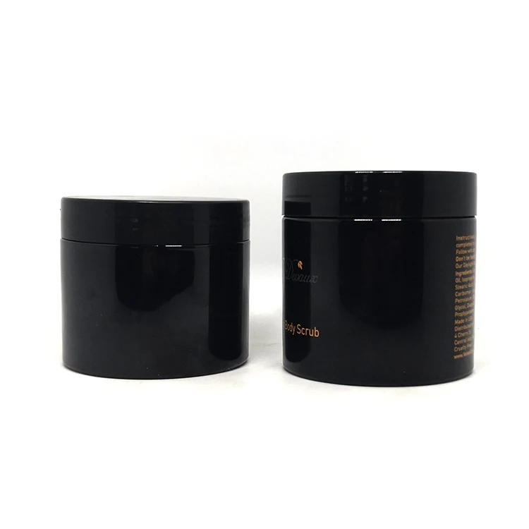 Hair care gel beeswax pomade container 150ml black plastic hair grease jars