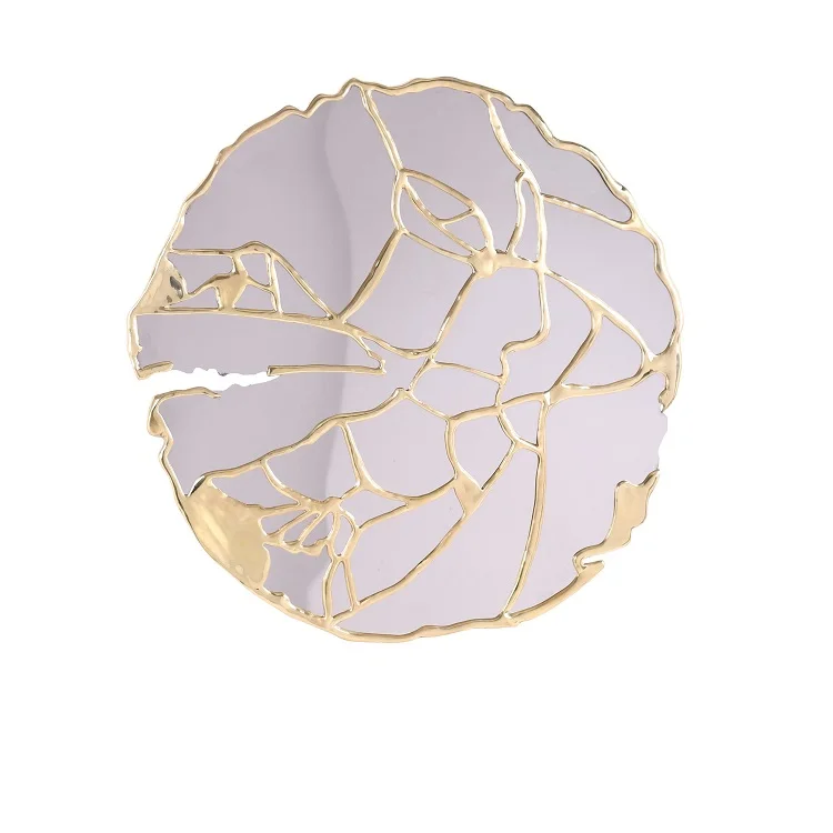 High-end luxury copper gold hanging mirror