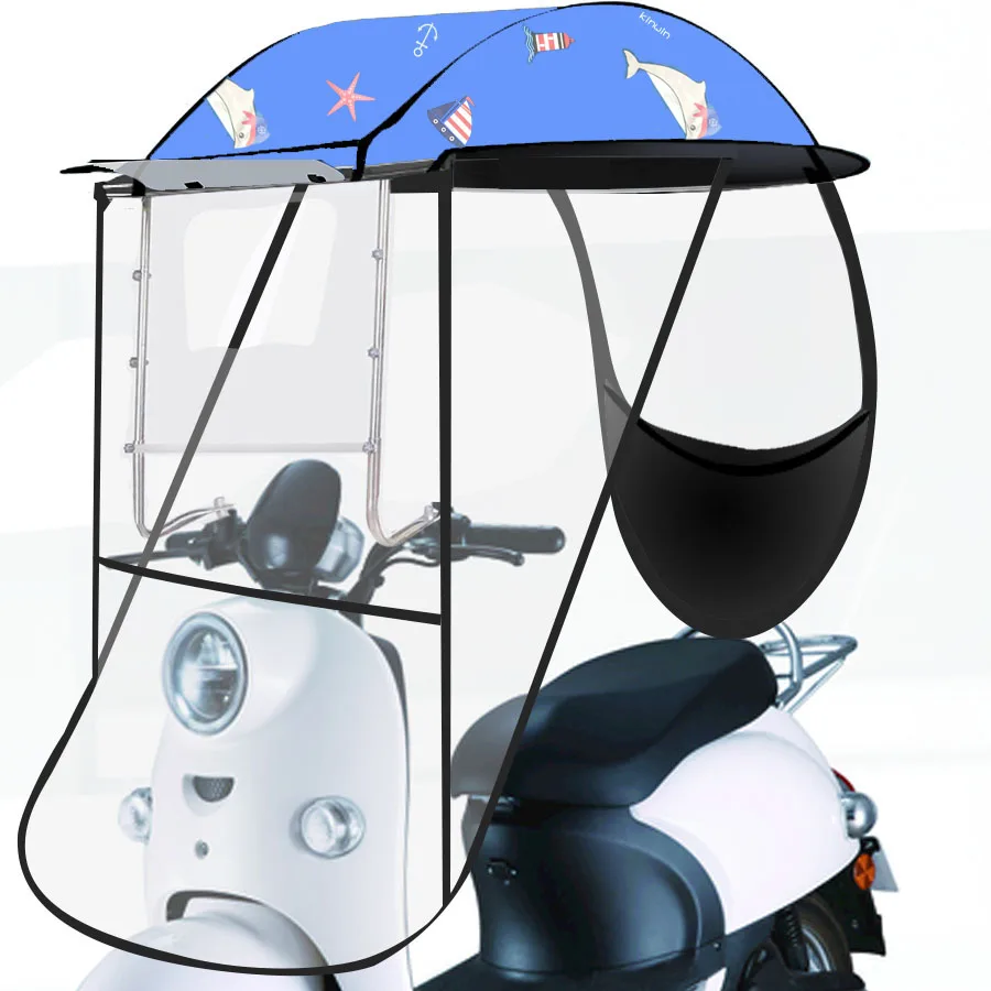 
Универсальный солнцезащитный козырек для мотоцикла, Универсальный водонепроницаемый козырек от солнца и дождя для автомобиля, скутера 