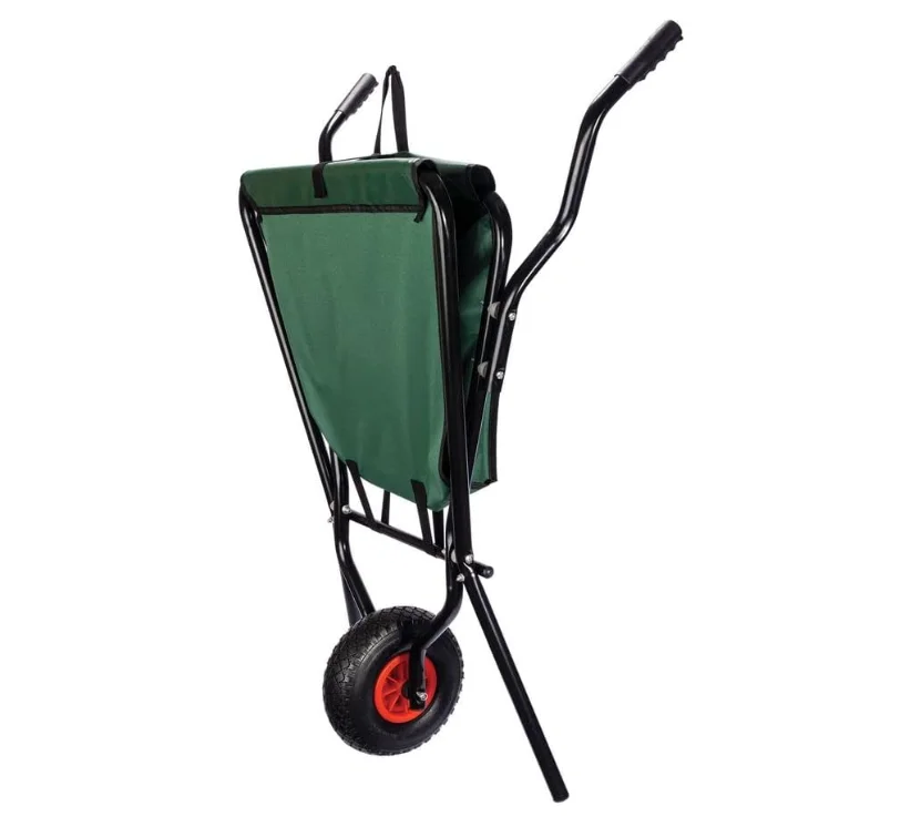 light weight single wheel cloth folding garden wheelbarrow