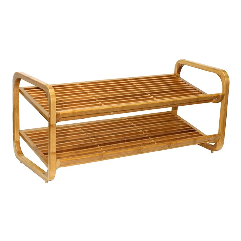 Скандинавский деревянный современный Крытый стеллаж для обуви полка с органайзер для хранения шкаф 3 слой бамбукового волокна и полки для обуви