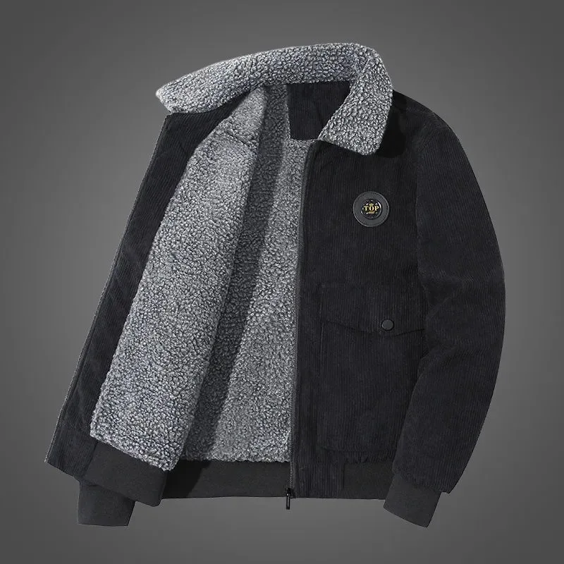 Wholesale 100%Cotton Warm Thick Corduroy Jacket Men