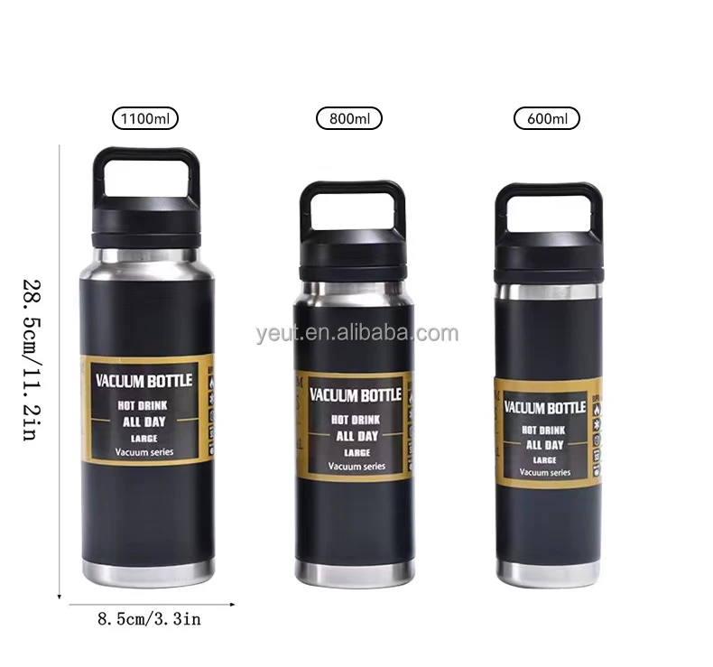 Wholesale 36oz 18oz Vacuum Flask Outdoor Carrying Sport Bottle Stainless Steel Gym Insulated Water Bottles