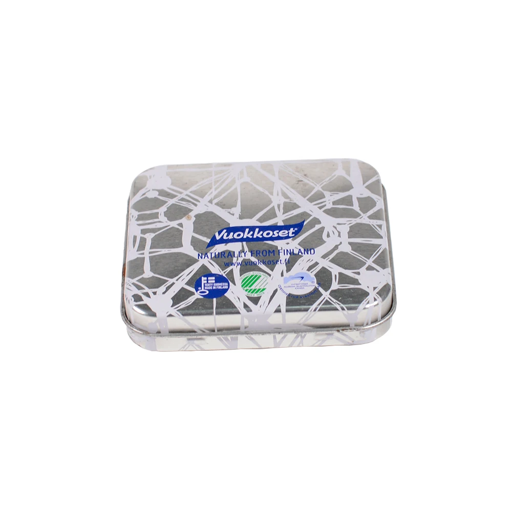 Custom High quality rectangle Food Grade Tin Box Cookie Tea Mini Mint Packaging Metal Tin Box Lovely Candy Chewing Gum Mint Box