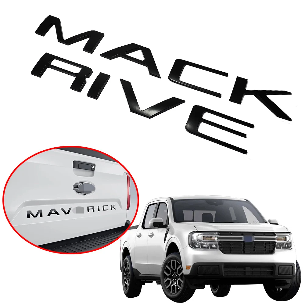 ABS 3D Matte Black Raised Tailgate insert Letters Decals For Ford MAVERICK 2022 2023 tailgate inserts