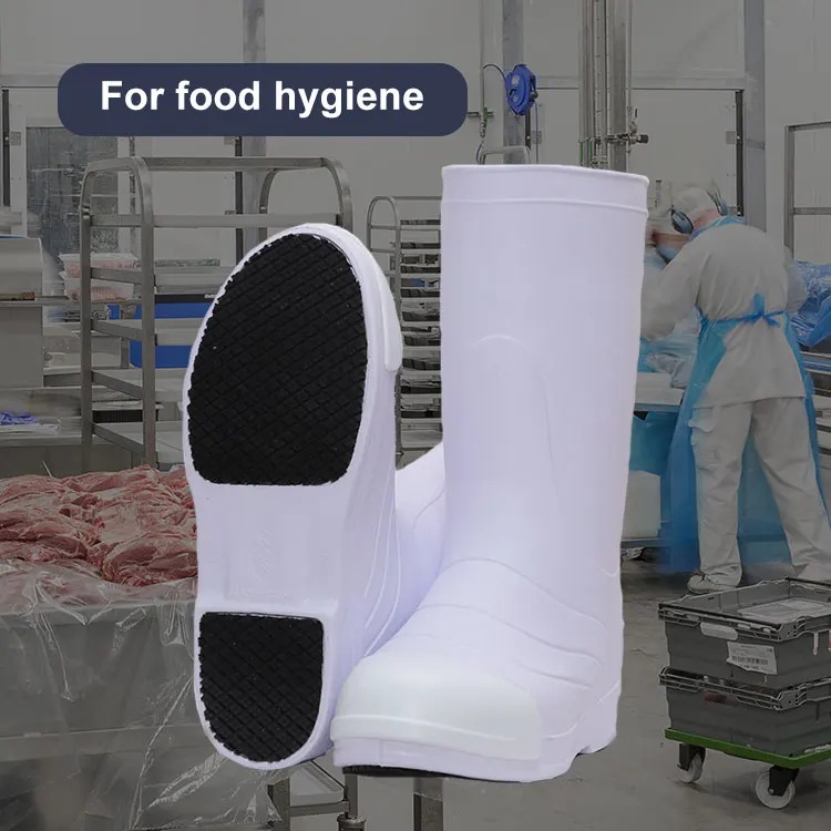 Middle And High Tube Eva Injection Mold Foam Waterproof Labor Kitchen Sanitation Work Non-Slip Safety Rain Boots