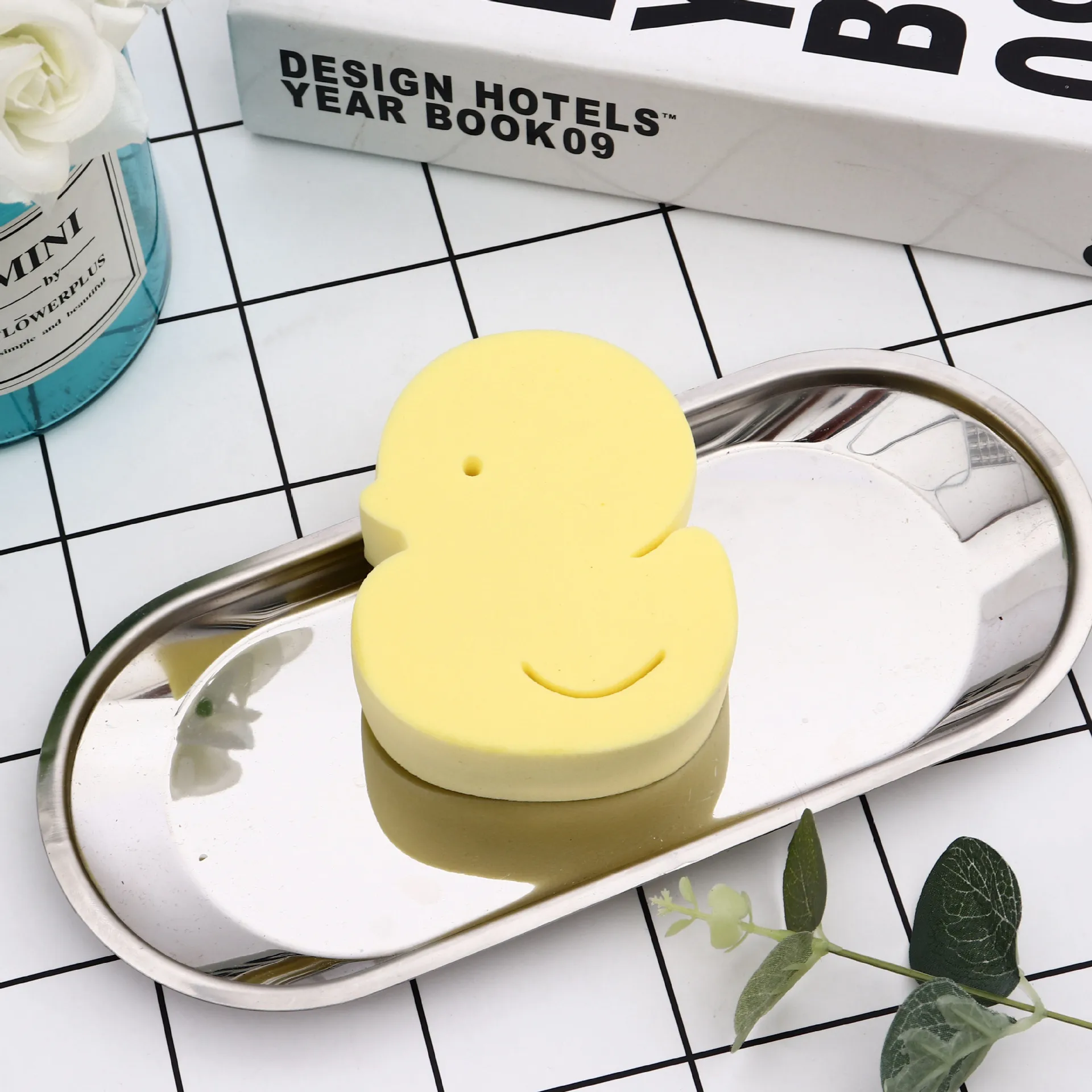 Wholesale Baby Foam duck Natural Cellulose Bath Sponge Natural baby Sponge Bath Sponge for kid