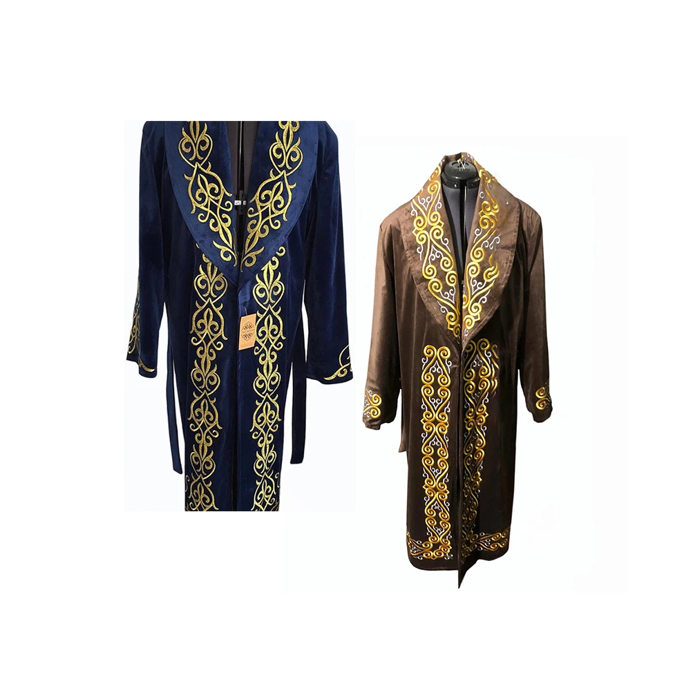 
Soft Fabric Chapan Customized Color Men Long Overcoat 