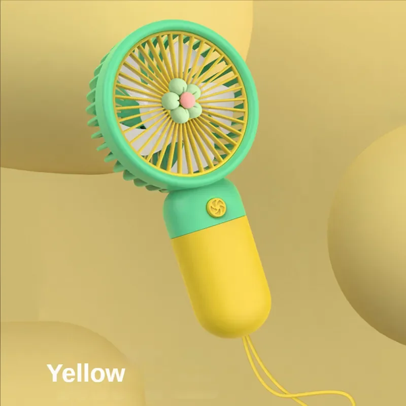 2023 New Animal Flower Mini Girl Hold USB Rechargeable Portable Fans Air Cooler Summer Handheld Mini Fan