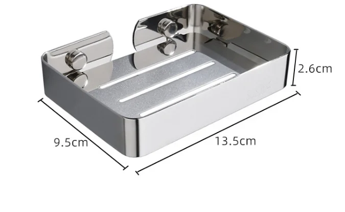 Home Bathroom Matte Black Soap Dish Holder SUS304 Stainless Steel Wall Mounted Tray with Installation Kits Storage Rack In Stock