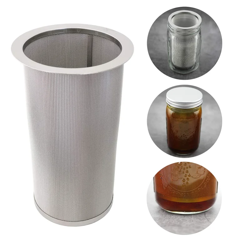 Фильтр из нержавеющей стали для кофе пищевого класса 304, фильтр для кофеварки холодного приготовления, 1 кварта, 32 унции, каменная банка с широким горлышком