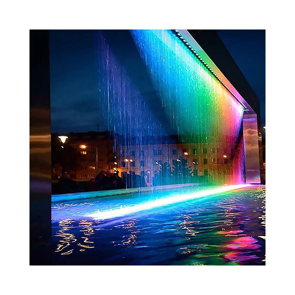 Top Quality waterfall fountain outdoor  Multimedia Controlled Musical  Water Curtain Water Feature Outdoor