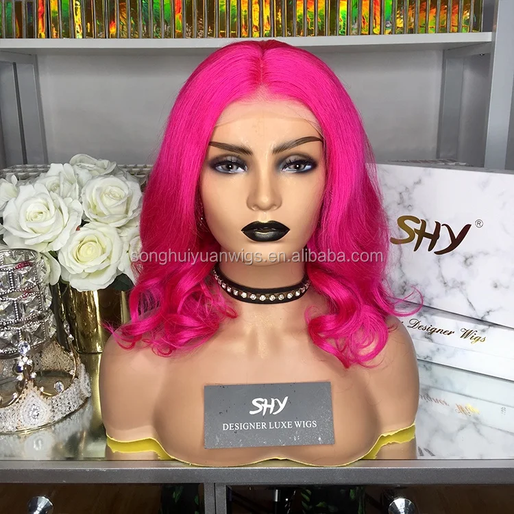 Новый дизайн, стильные светло-розовые человеческие волосы Shy, волнистые волосы 12 А + бразильские волосы, парики на сетке спереди, предварительно выщипанные 613 полностью на сетке