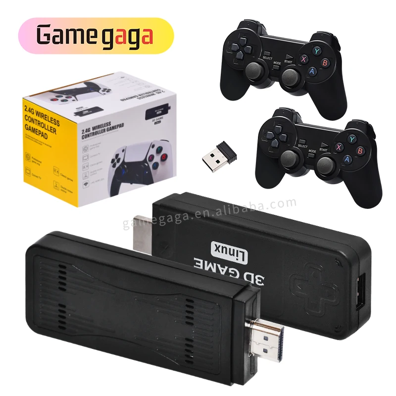 U9 Pro Game Stick 4K HD Video Game Console 64GB 3D Games Retro Gaming Consoles For PSP/PS1