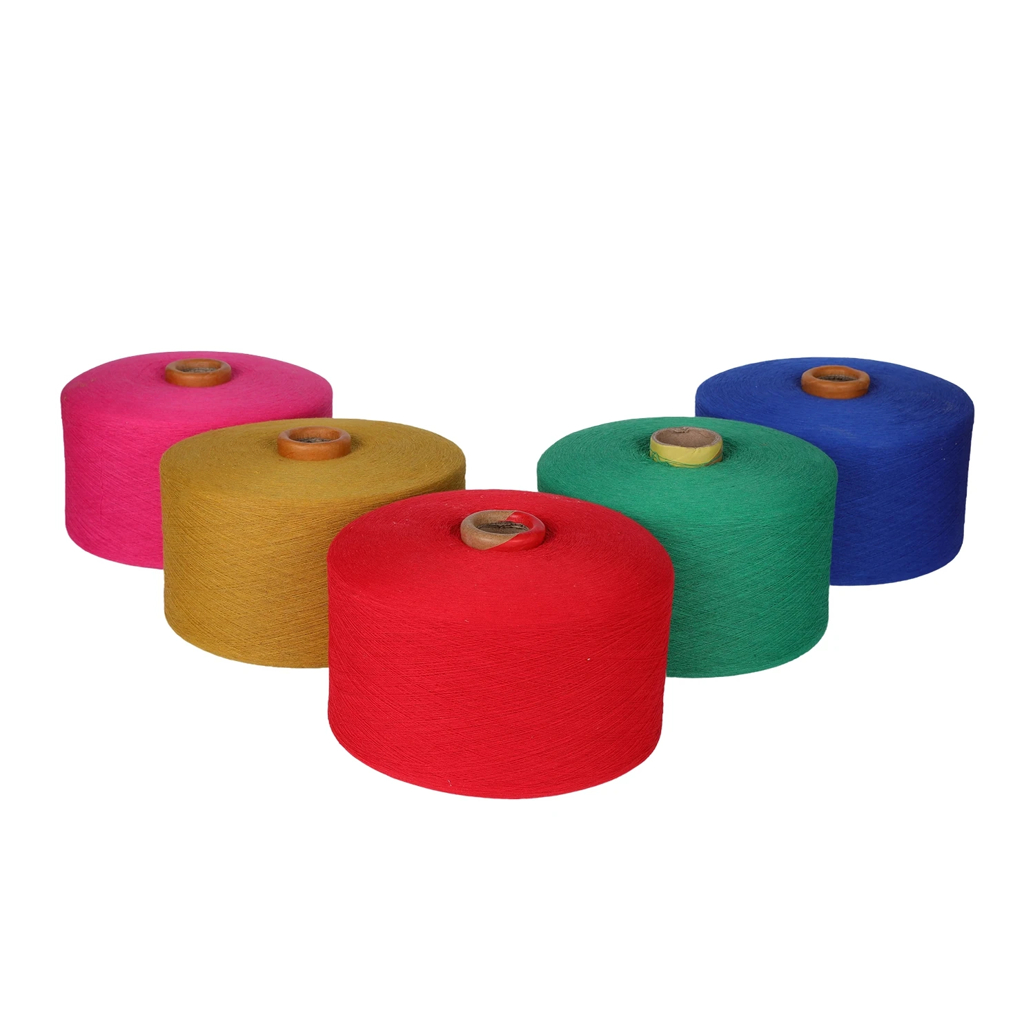 Wholesale Recycled Polyester Cotton Yarn Colorful Cotton Yarn For Knitting Weaving