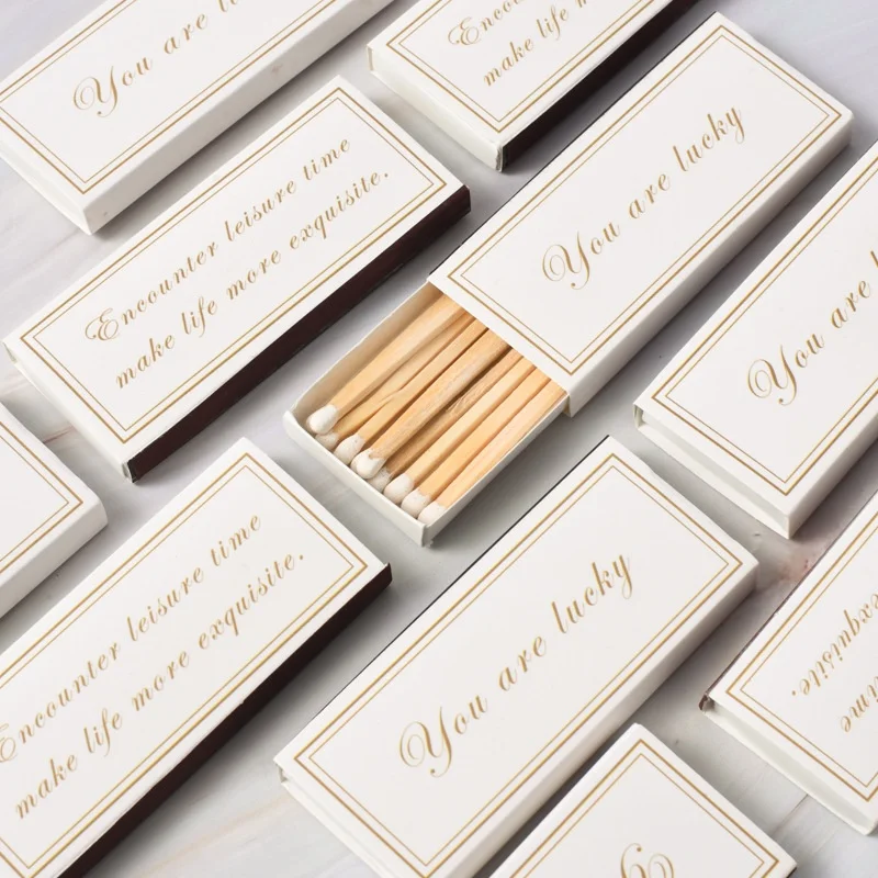 Wooden matches in boxes for hotels and restaurants