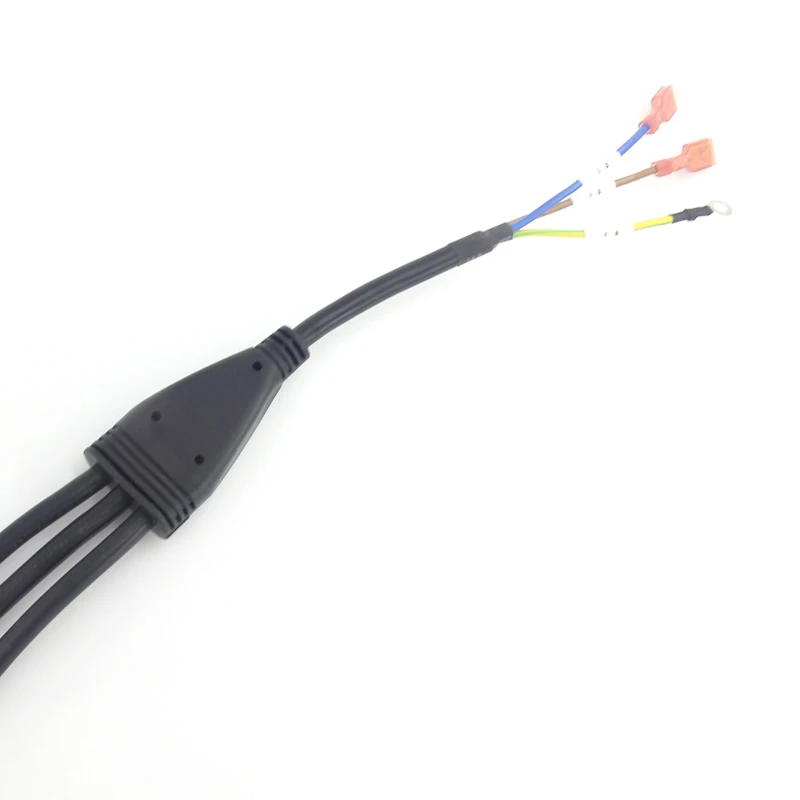 Customized AC cable 3in1 C13 C14 Power Cords with U Rings Terminal Rings power cable power splitter molex extension cable
