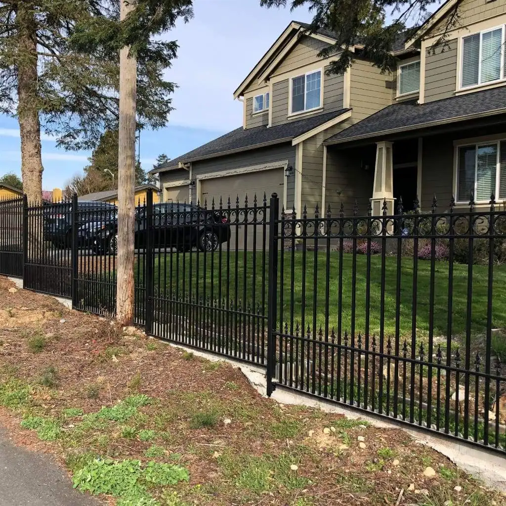 cheap pool fencing for yards faux wrought iron fence panels residential aluminum fence